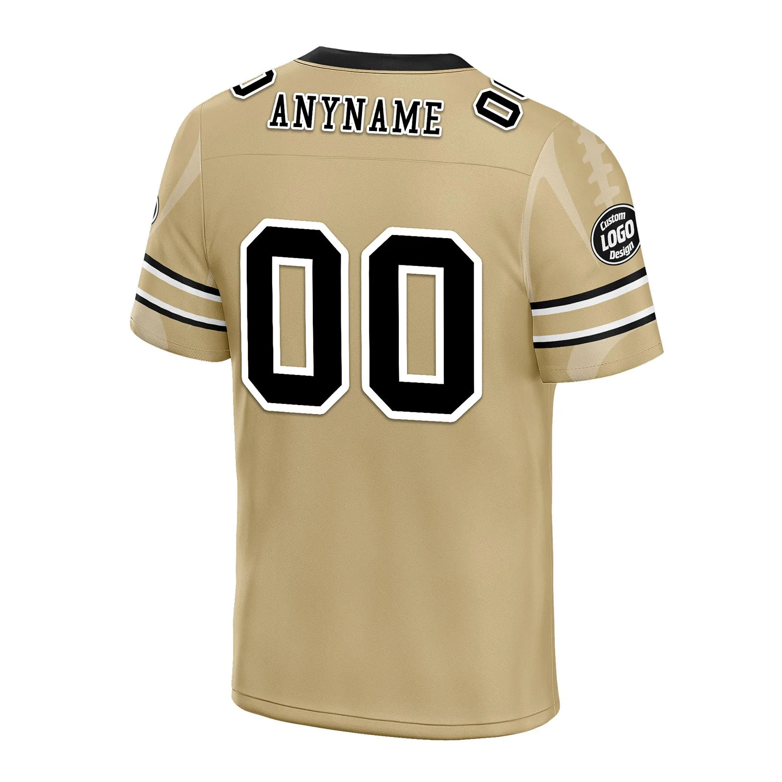 Custom Yellow New Orleans Personalized Authentic Football Jersey FBJ02-D025033-19