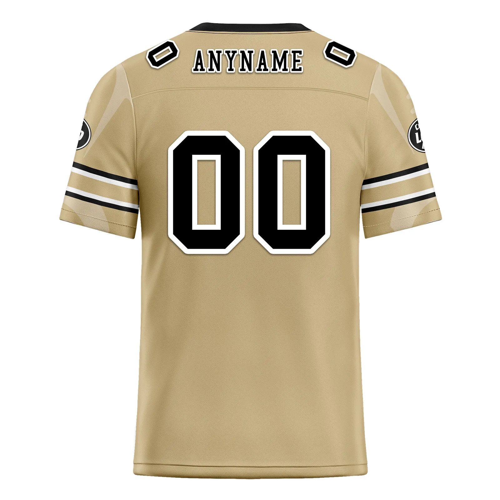 Custom Yellow New Orleans Personalized Authentic Football Jersey FBJ02-D025033-19