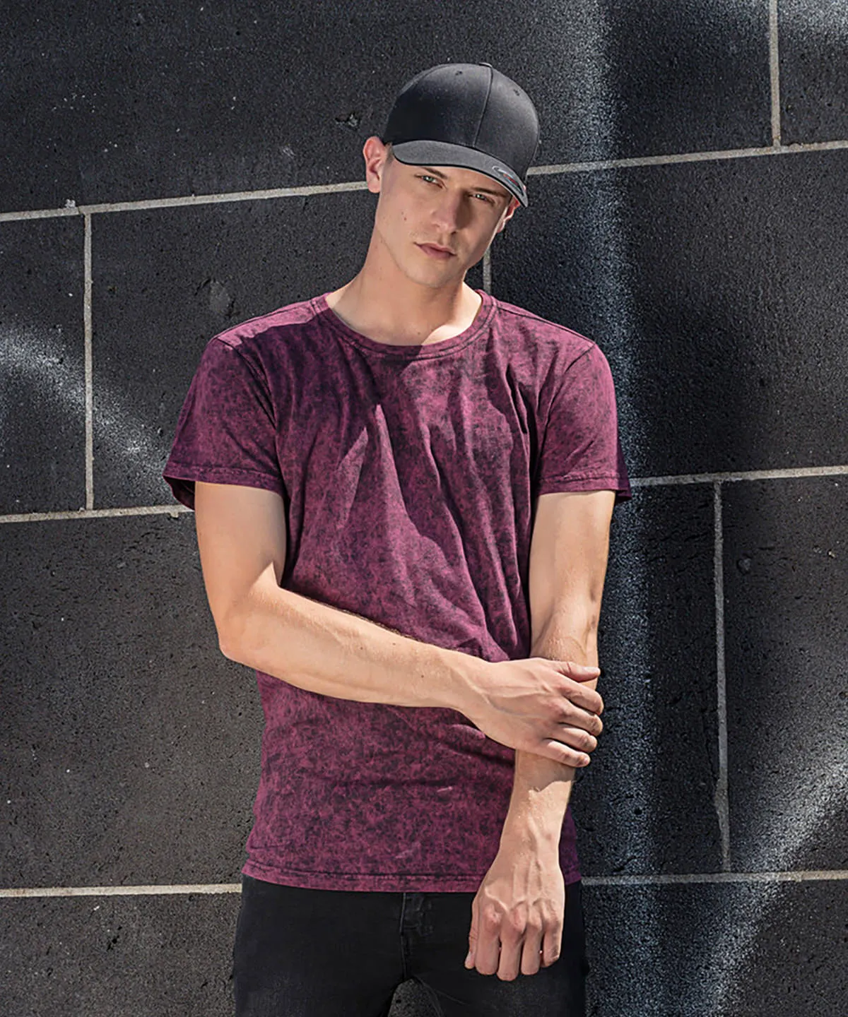 Dark Grey/White - Acid washed tee