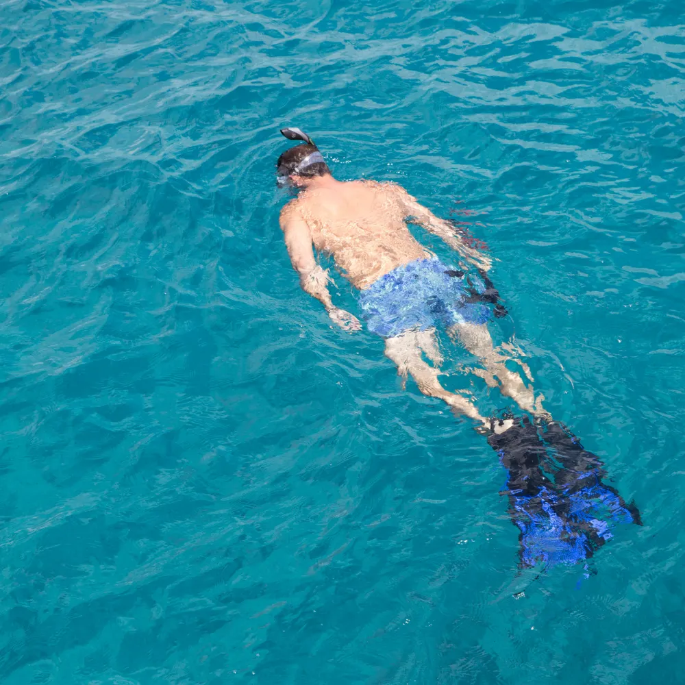 Deep Blue Swim Trunks