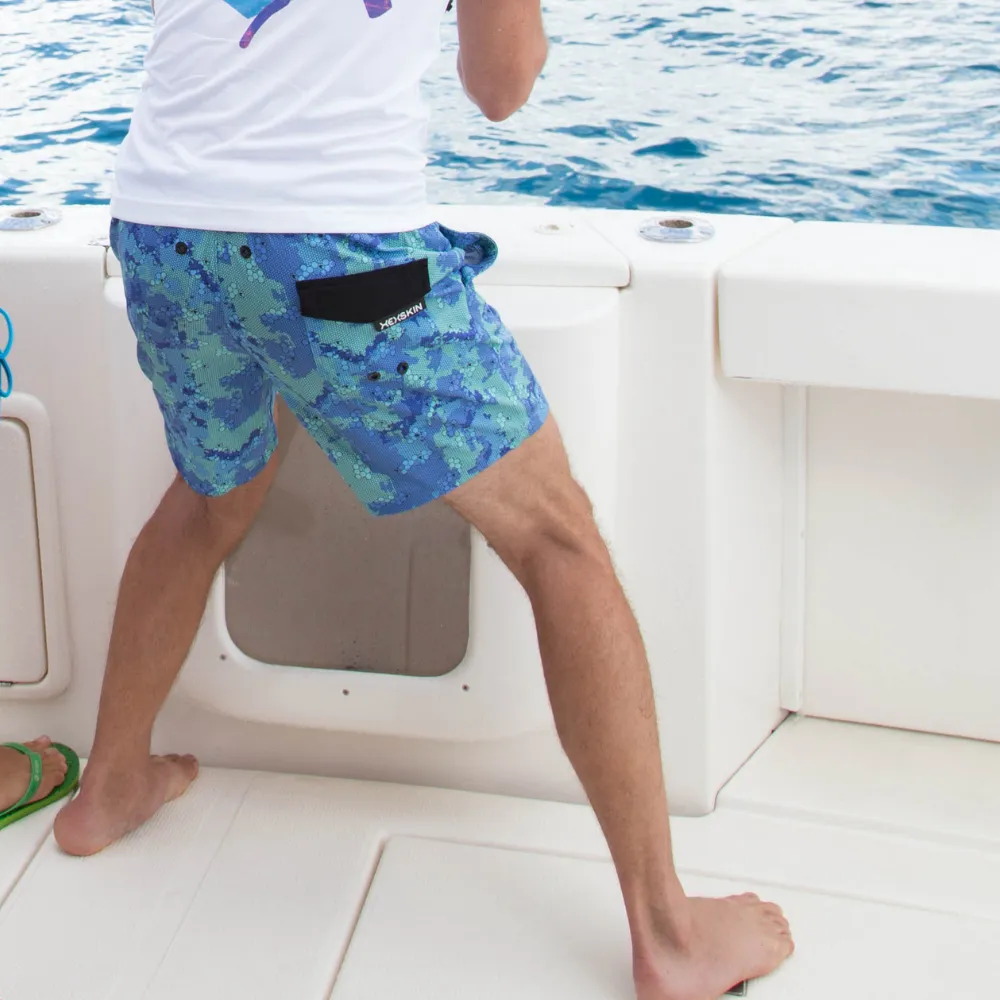 Deep Blue Swim Trunks