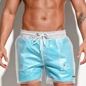 DESMIIT Mens Transparent Shorts