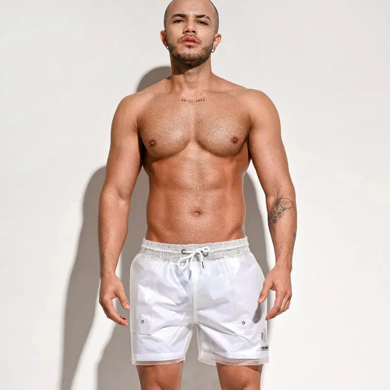 DESMIIT Mens Transparent Shorts