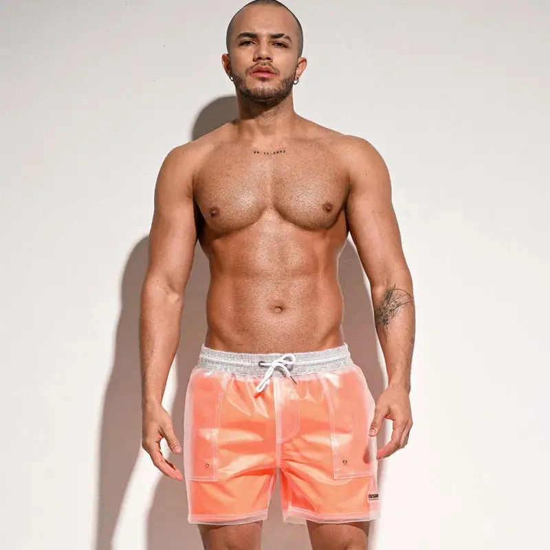 DESMIIT Mens Transparent Shorts