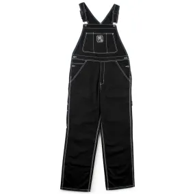 DICKIES FRANKY V TWILL BIB OVERALLS RINSED BLACK
