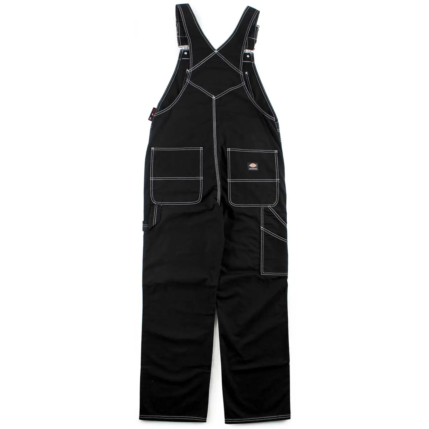 DICKIES FRANKY V TWILL BIB OVERALLS RINSED BLACK