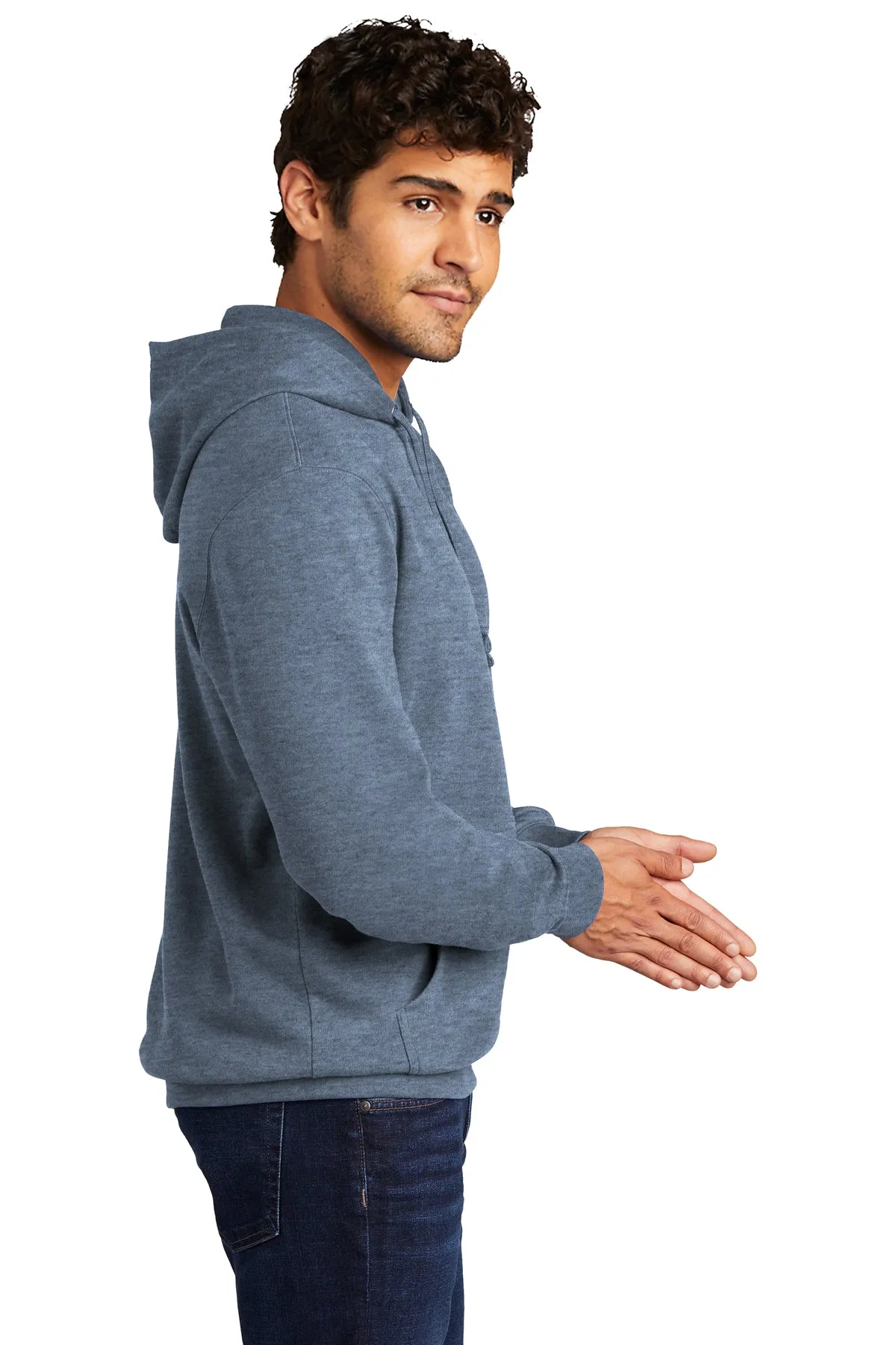 District DT6100 V.I.T. Fleece Hoodie - Flint Blue Heather