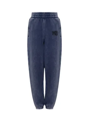 Essential Terry Classic Sweatpants Puff Paint Logo (Acid Black Ice)