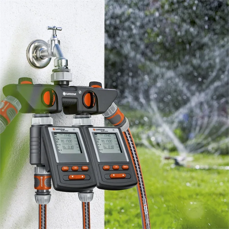 GARDENA 4 Channel Water Distributor - Grey / Orange