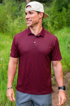 Georgia Performance Polo • Black   Red