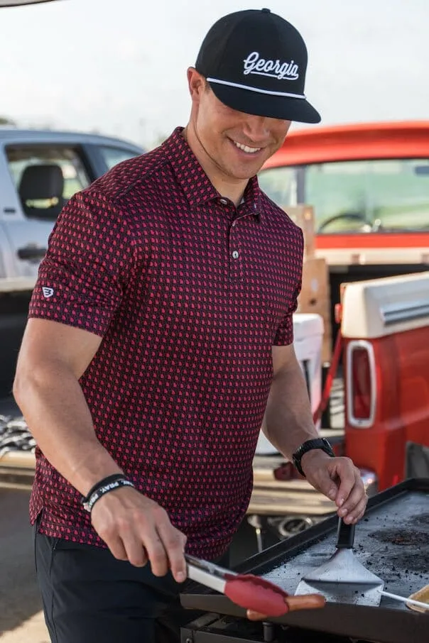 Georgia Performance Polo • Black   Red