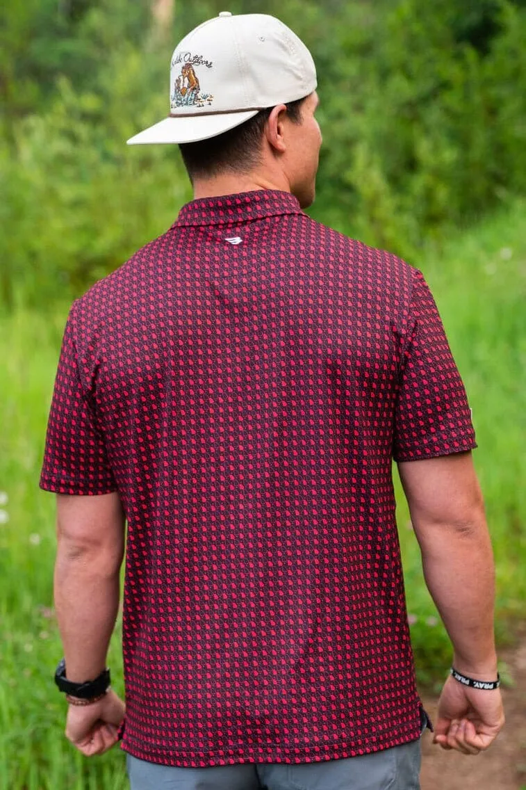 Georgia Performance Polo • Black   Red