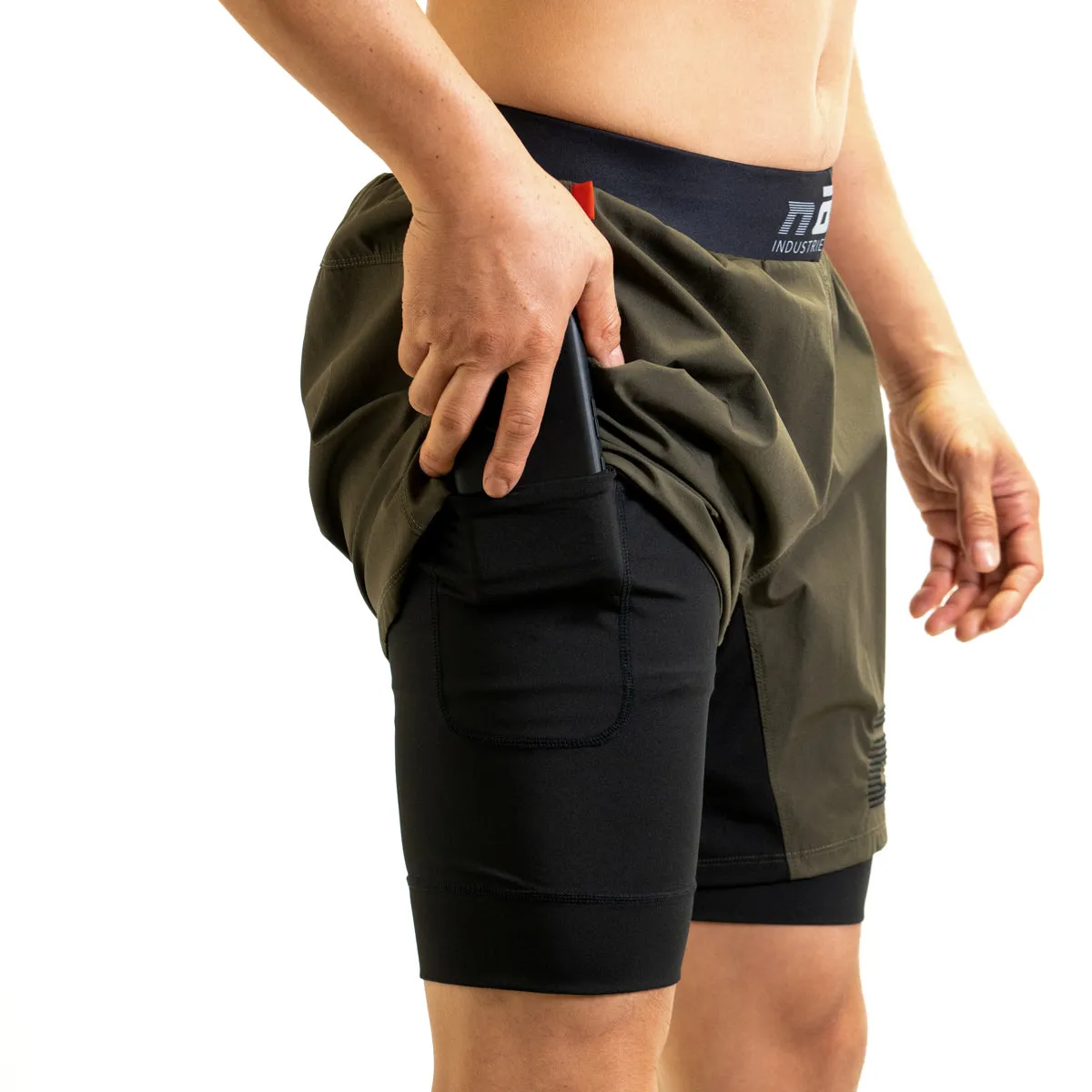 Ghost 7" Premium Lined Grappling Shorts - Fury Green by Nogi Industries