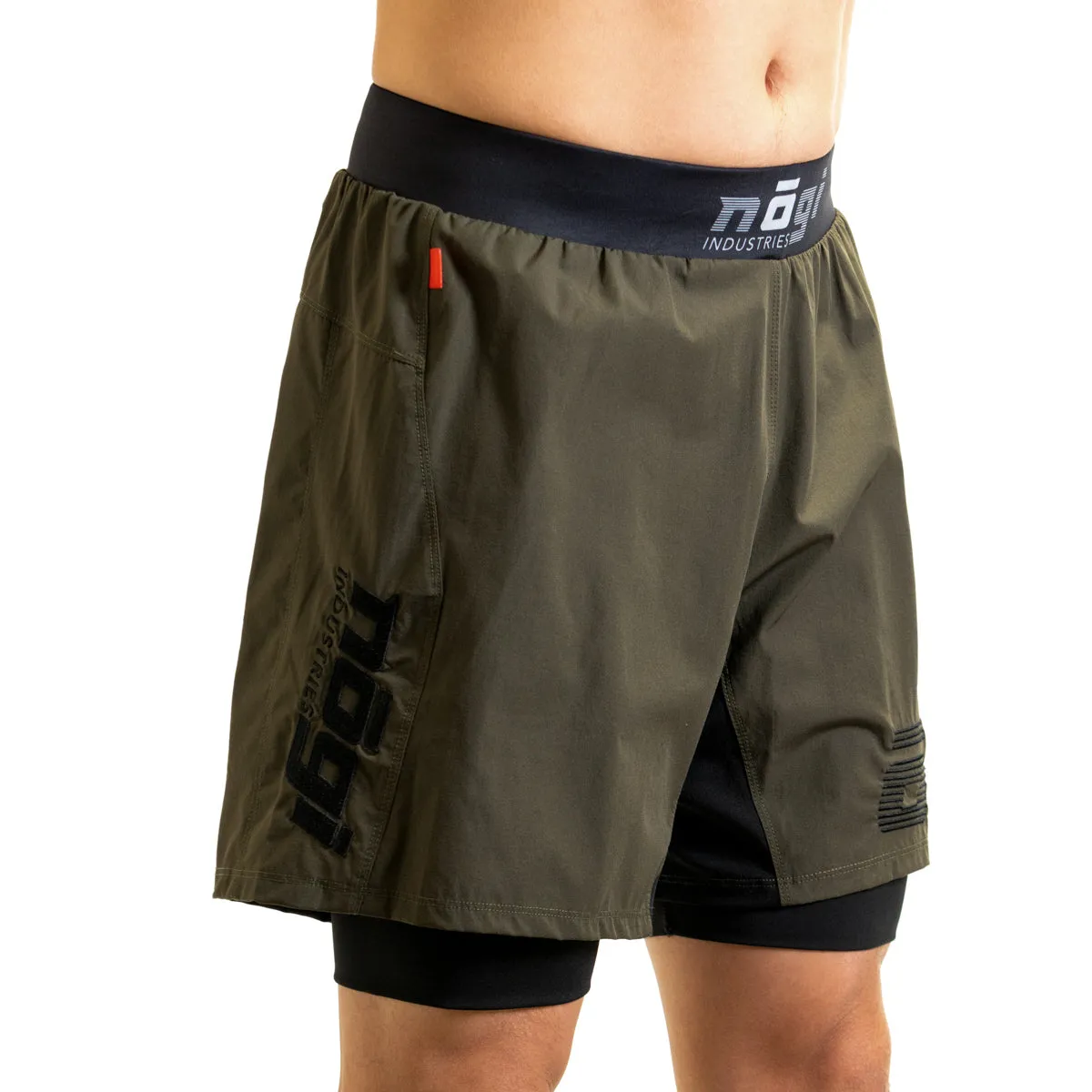 Ghost 7" Premium Lined Grappling Shorts - Fury Green by Nogi Industries