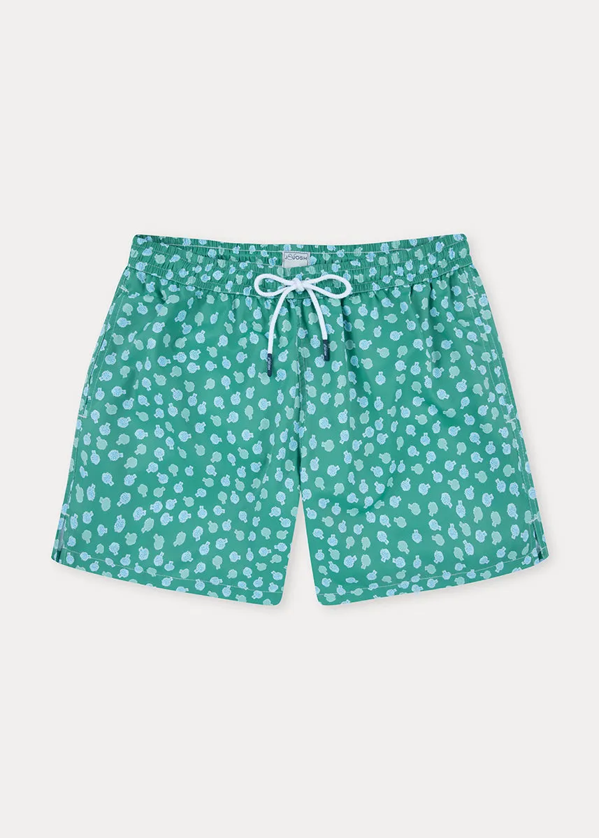 Green Puffer Fish Men's Swim Shorts