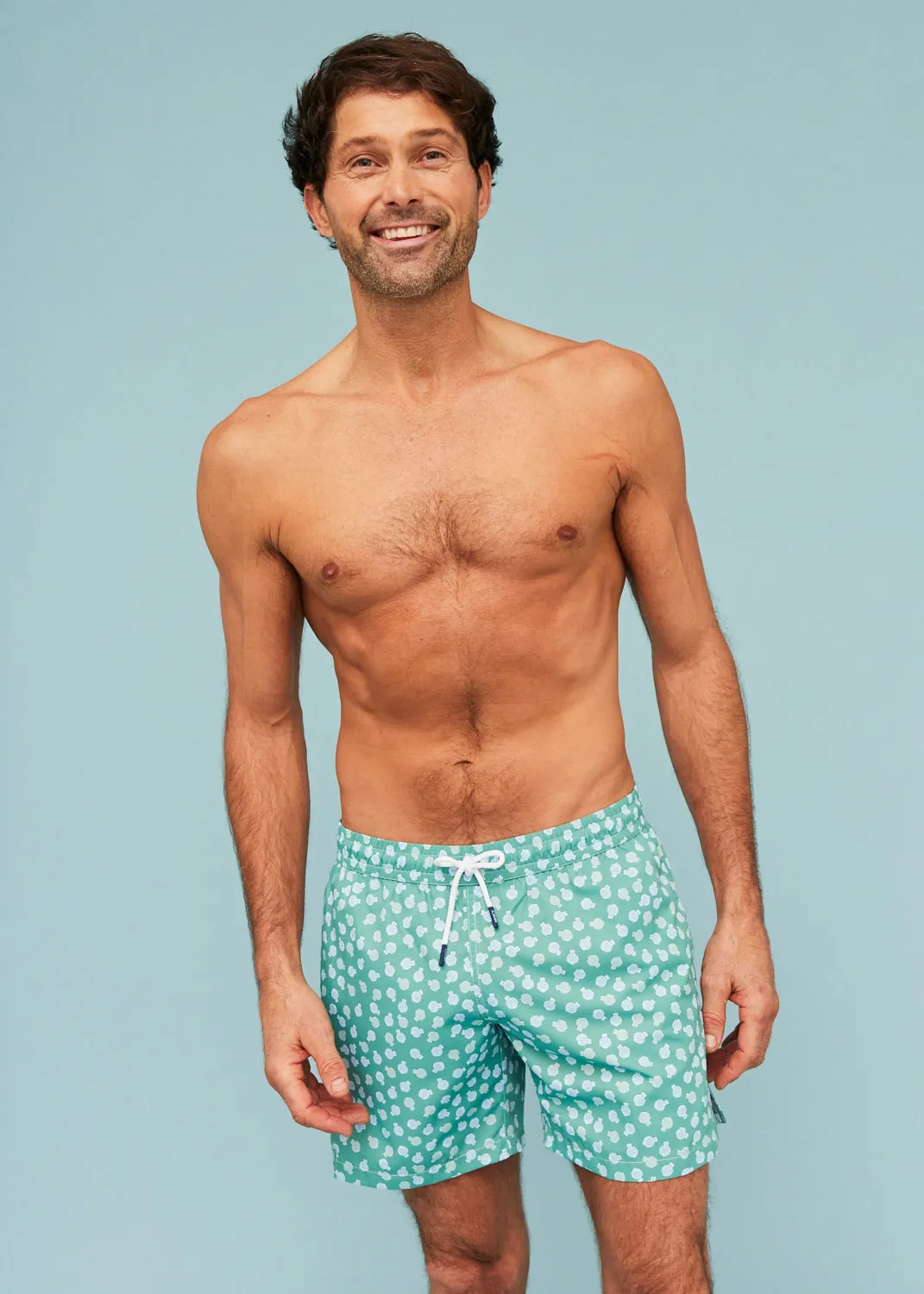 Green Puffer Fish Men's Swim Shorts
