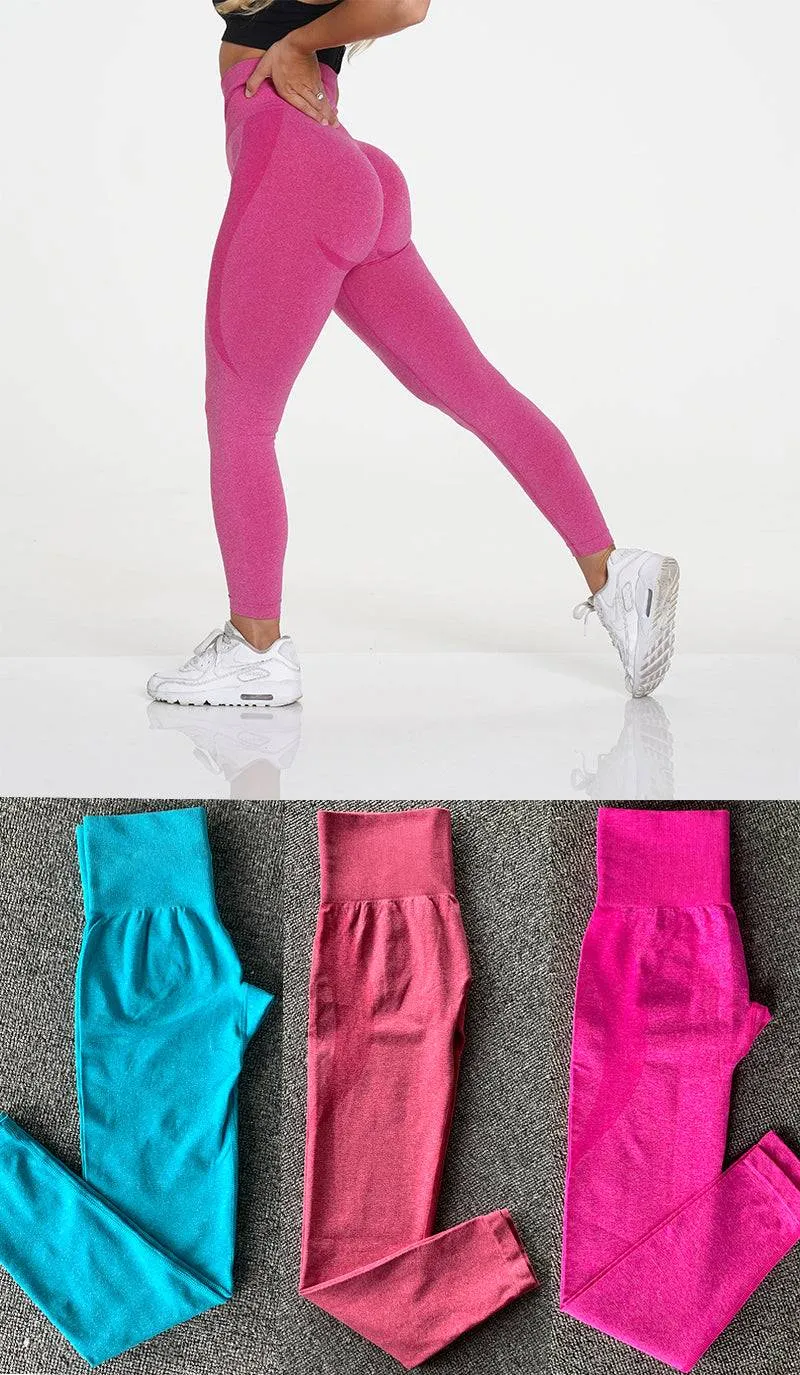 Gym sports wear high quality women seamless workout pants contour scrunch butt leggings