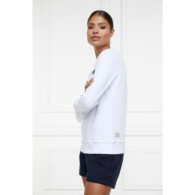 Holland Cooper Varsity Crew Neck Ladies Sweatshirt - White