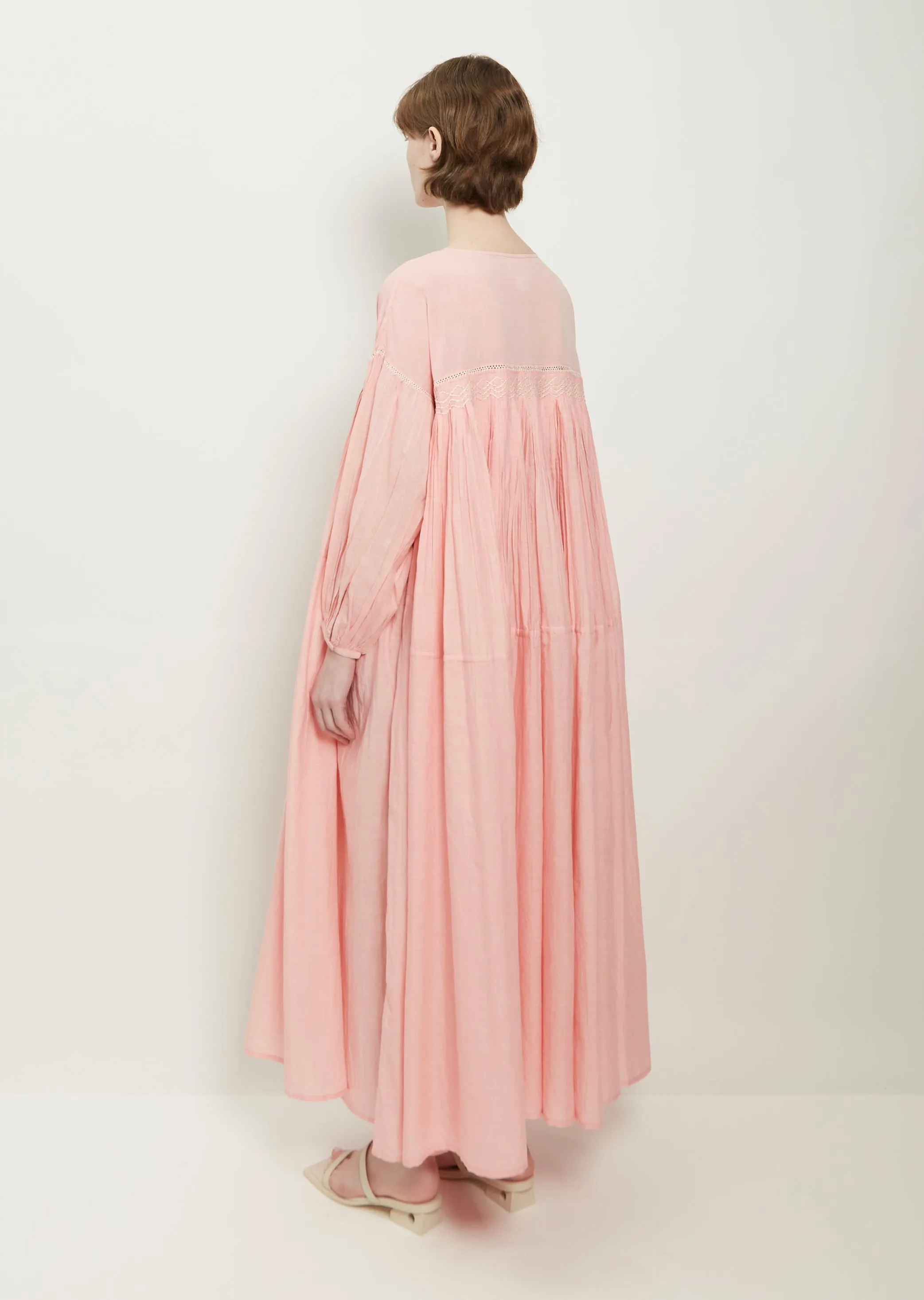 Kaila Handwoven Cotton Voile Poet Maxi Dress