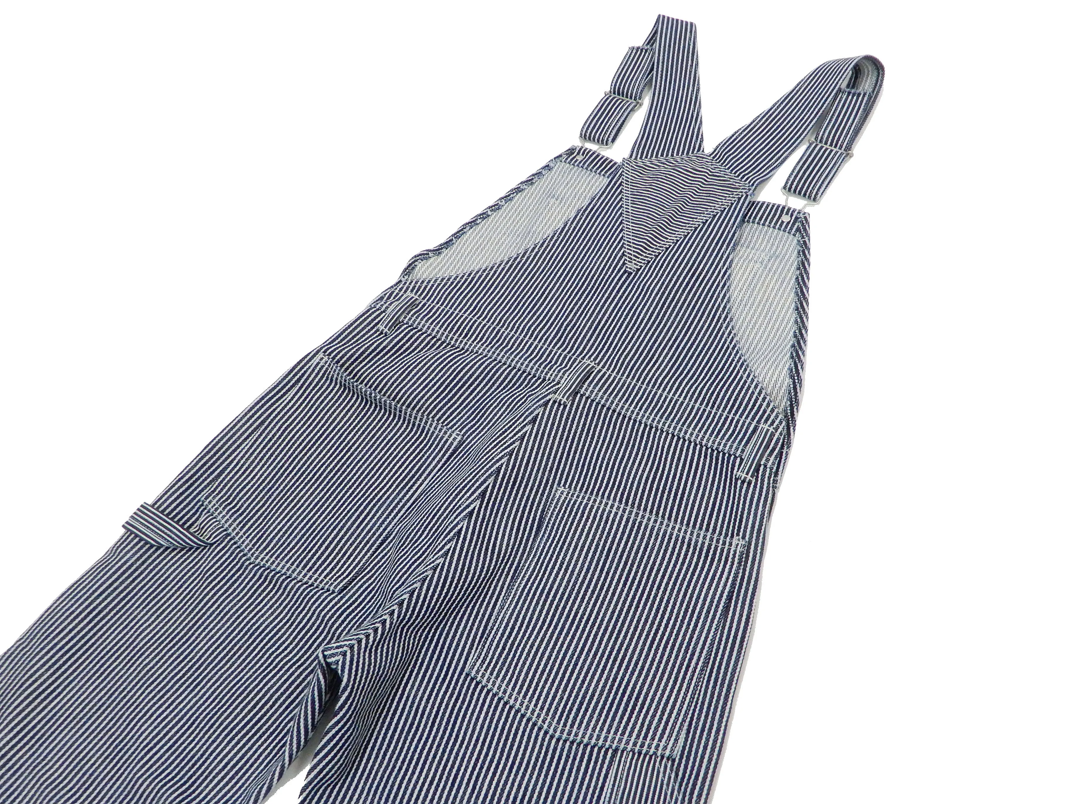 Kojima Genes Overalls Men's Casual 21 oz. Ultra Heavy Hickory Stripe Bib Overall RNB-1321 rnb1321