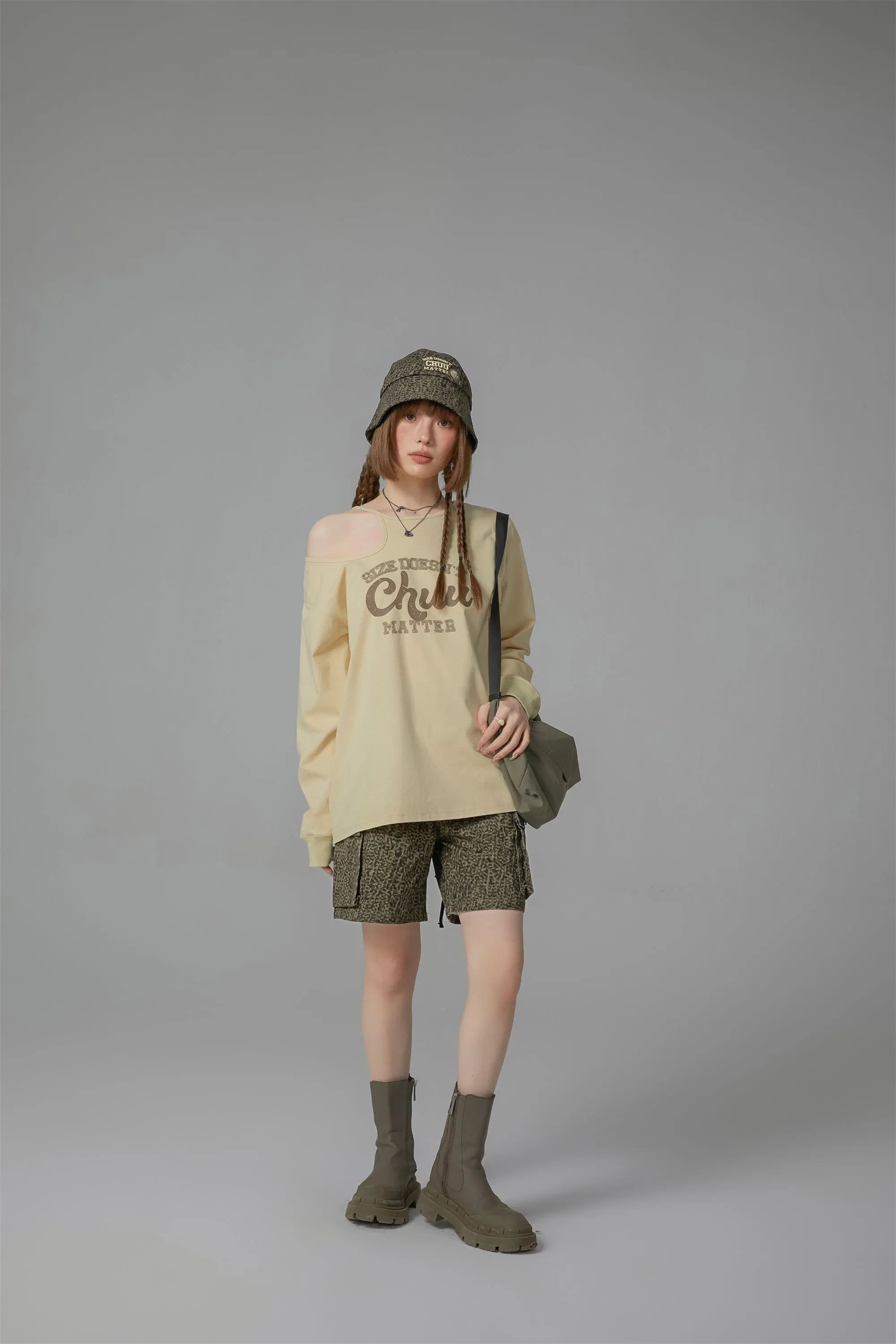 Leopard Pocket Denim Shorts