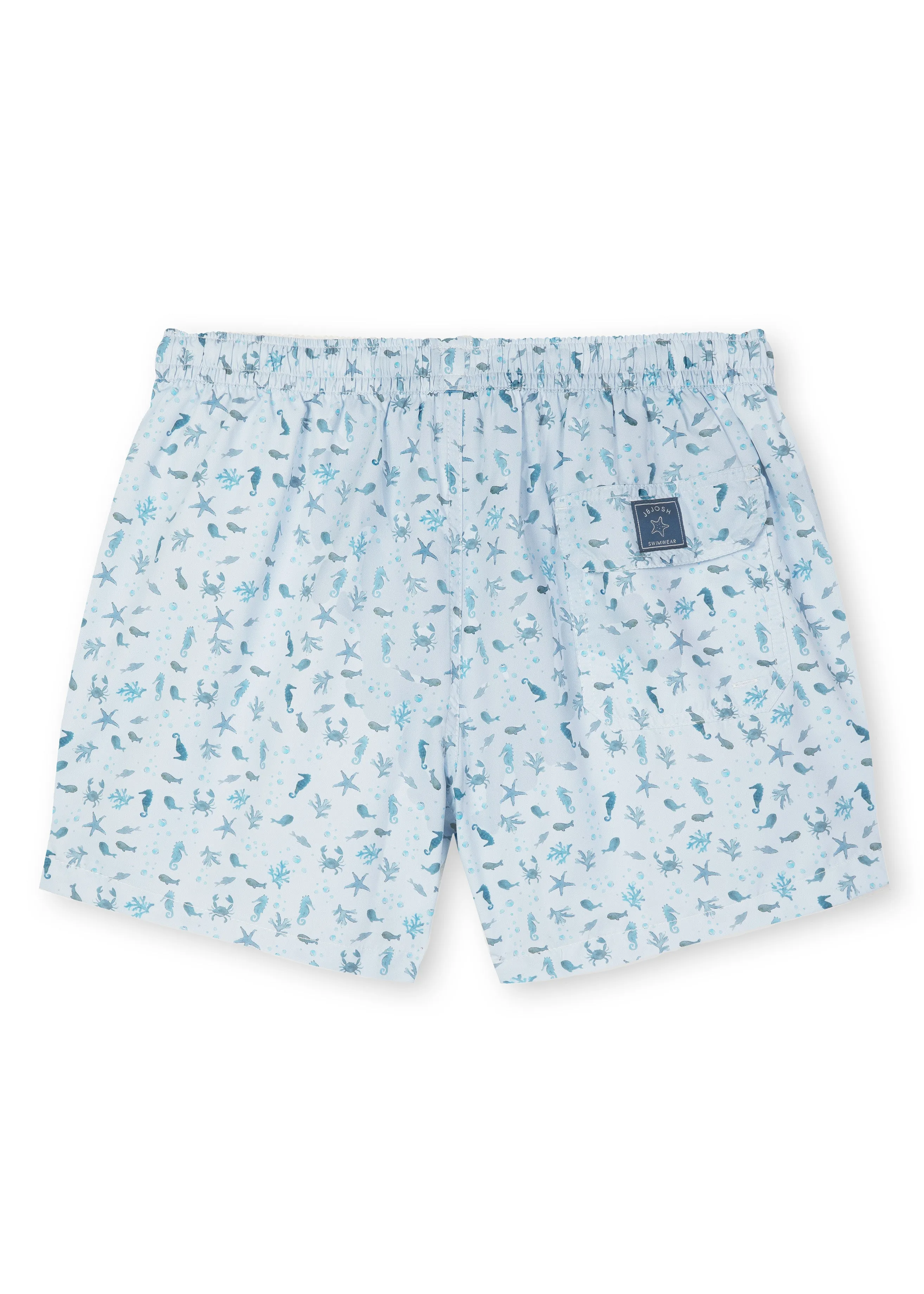 Light Blue Sea Animals Men's Swim Shorts