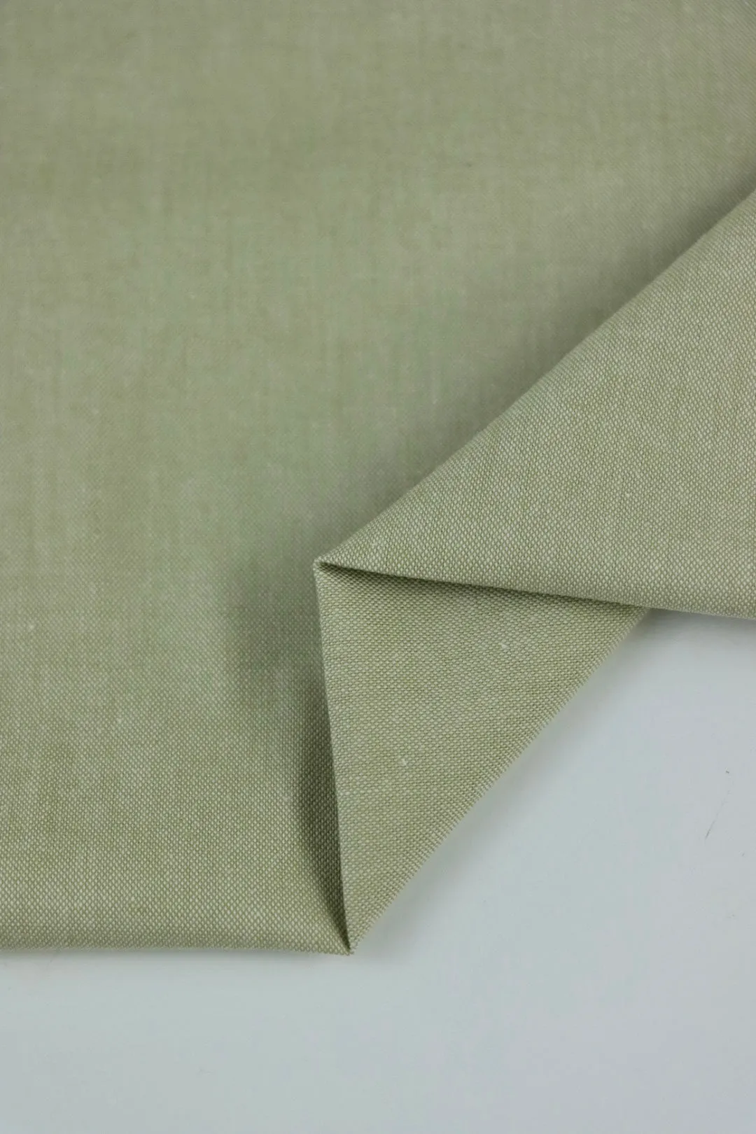 Light Sage 100% Cotton Chambray