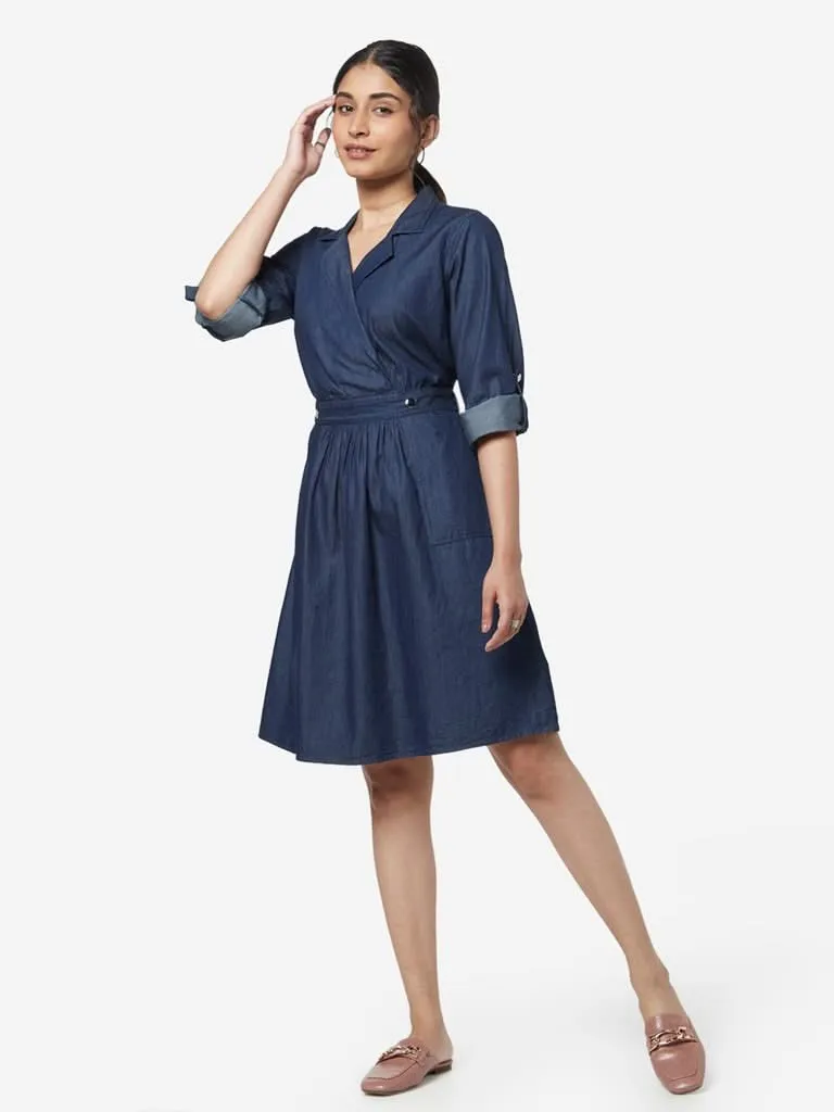 LOV Blue Chambray Shirtdress