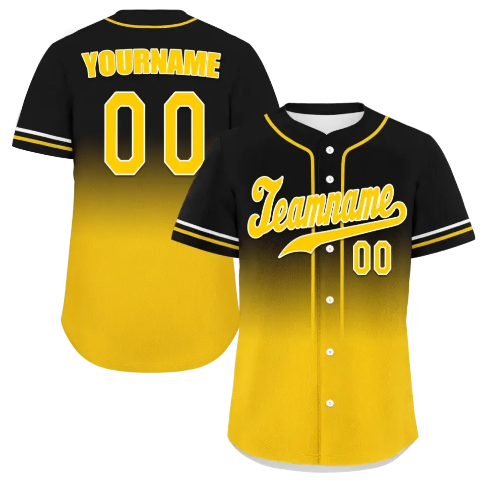 Luxury Gifts,Personalized Gradient Jersey, Custom Breathable Baseball Jersey, Fan's Gift