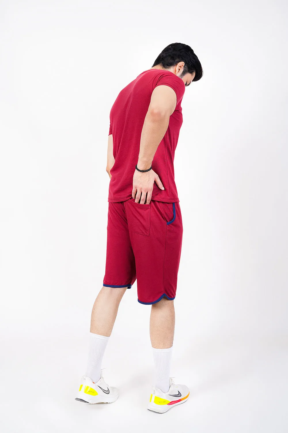 Maroon Men Shorts