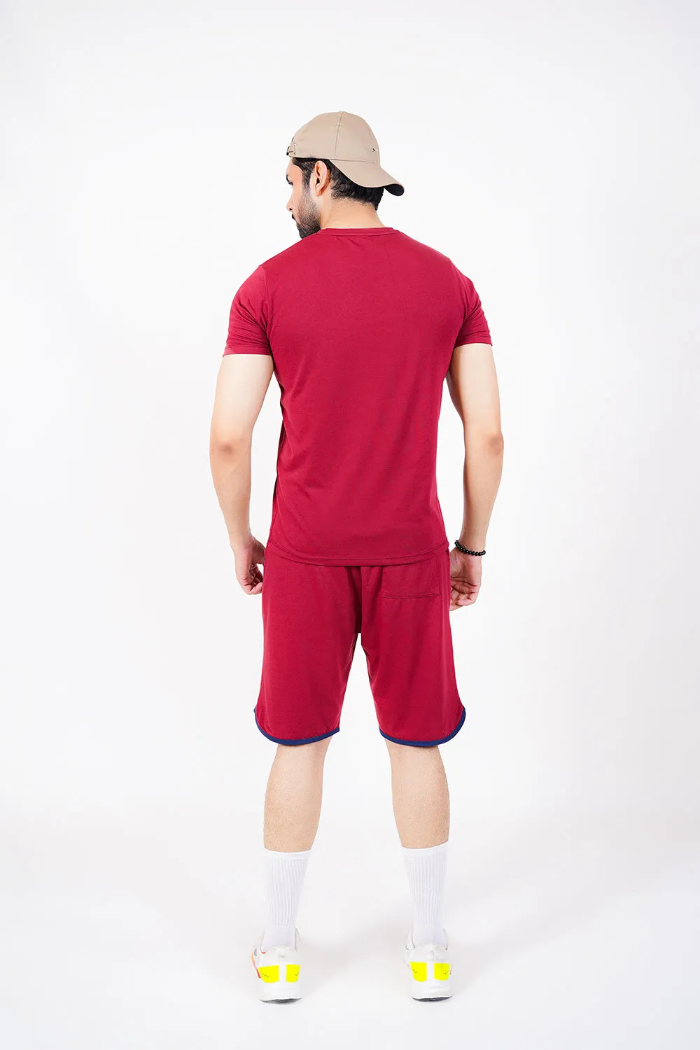 Maroon Men Shorts