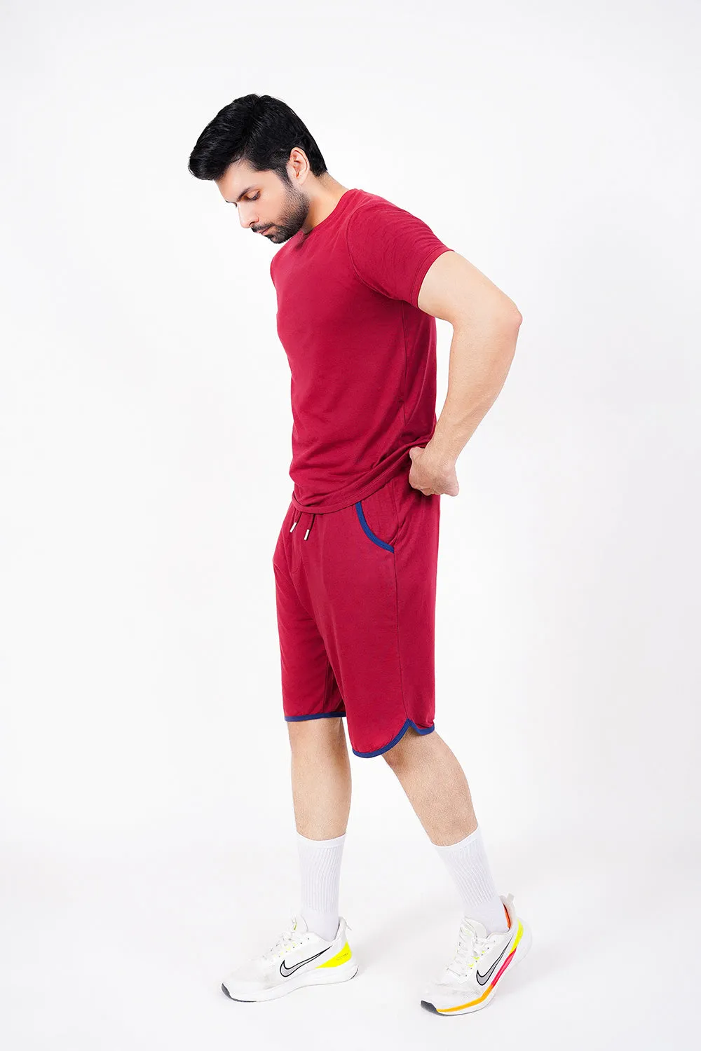 Maroon Men Shorts