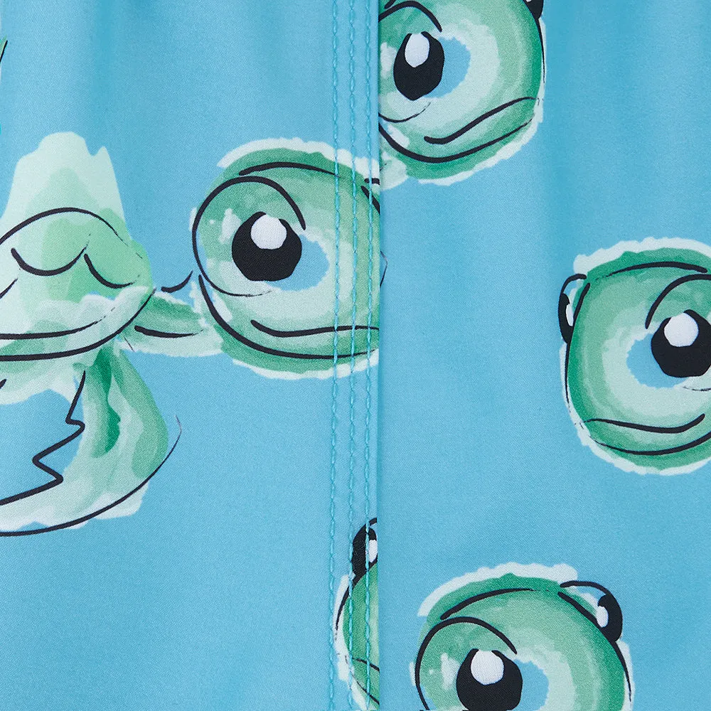 Matching Father & Son Turtles Swim Shorts with Waterproof Pocket