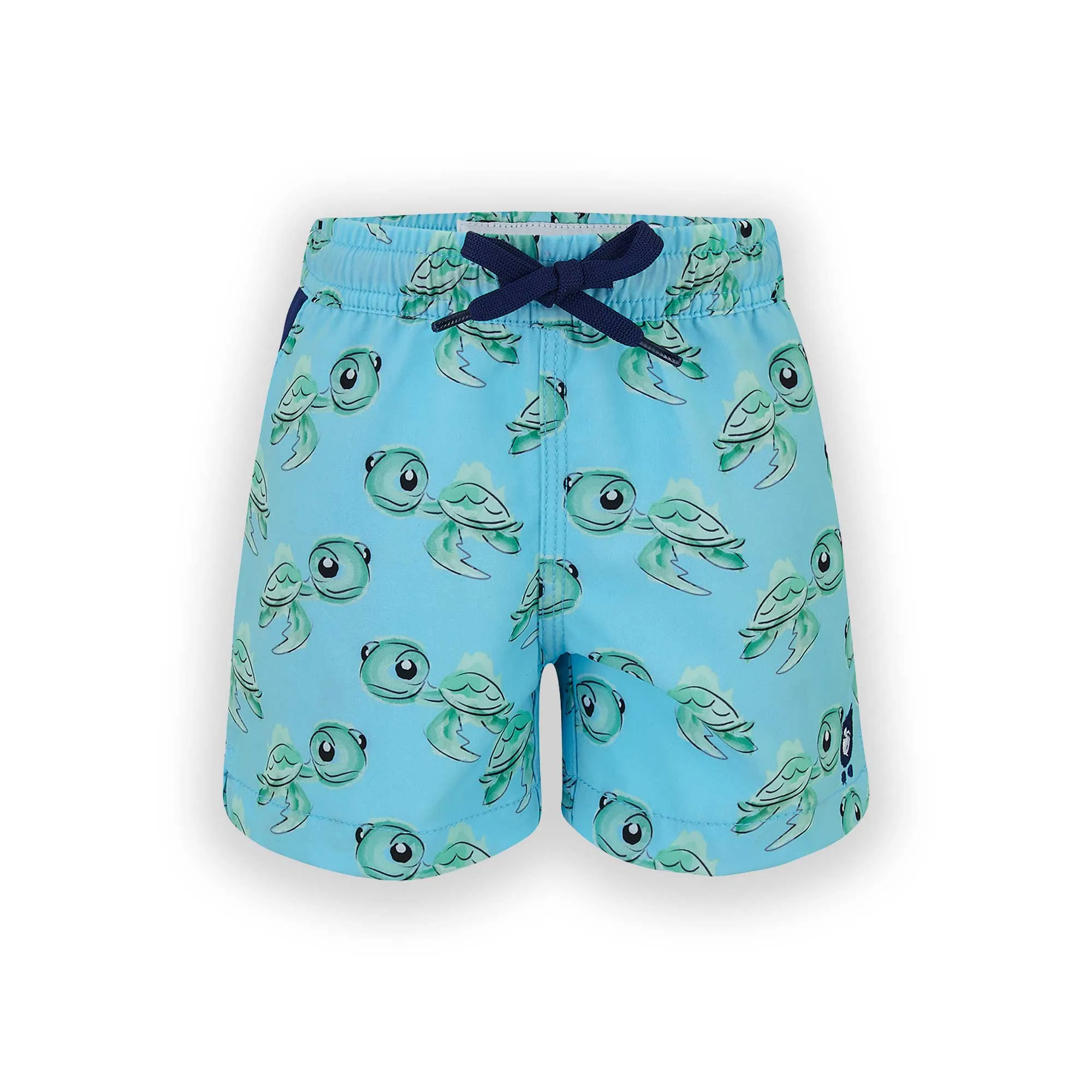 Matching Father & Son Turtles Swim Shorts with Waterproof Pocket