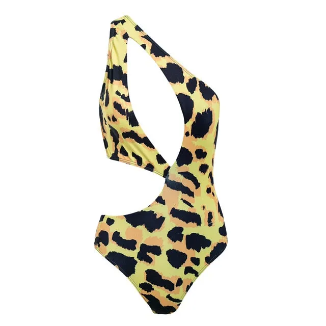 Monokinis bandage one-piece suits Leopard, snake & cheetah print