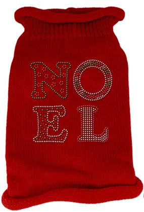 Noel Rhinestone Knit Pet Sweater XXL Red