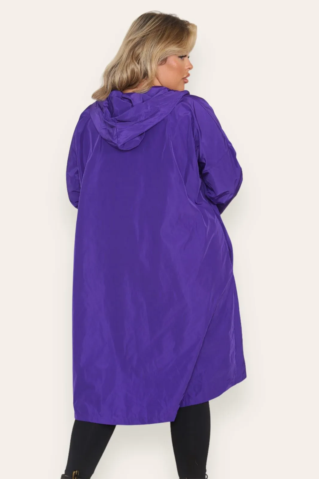 Oversized Hooded Rain Mac