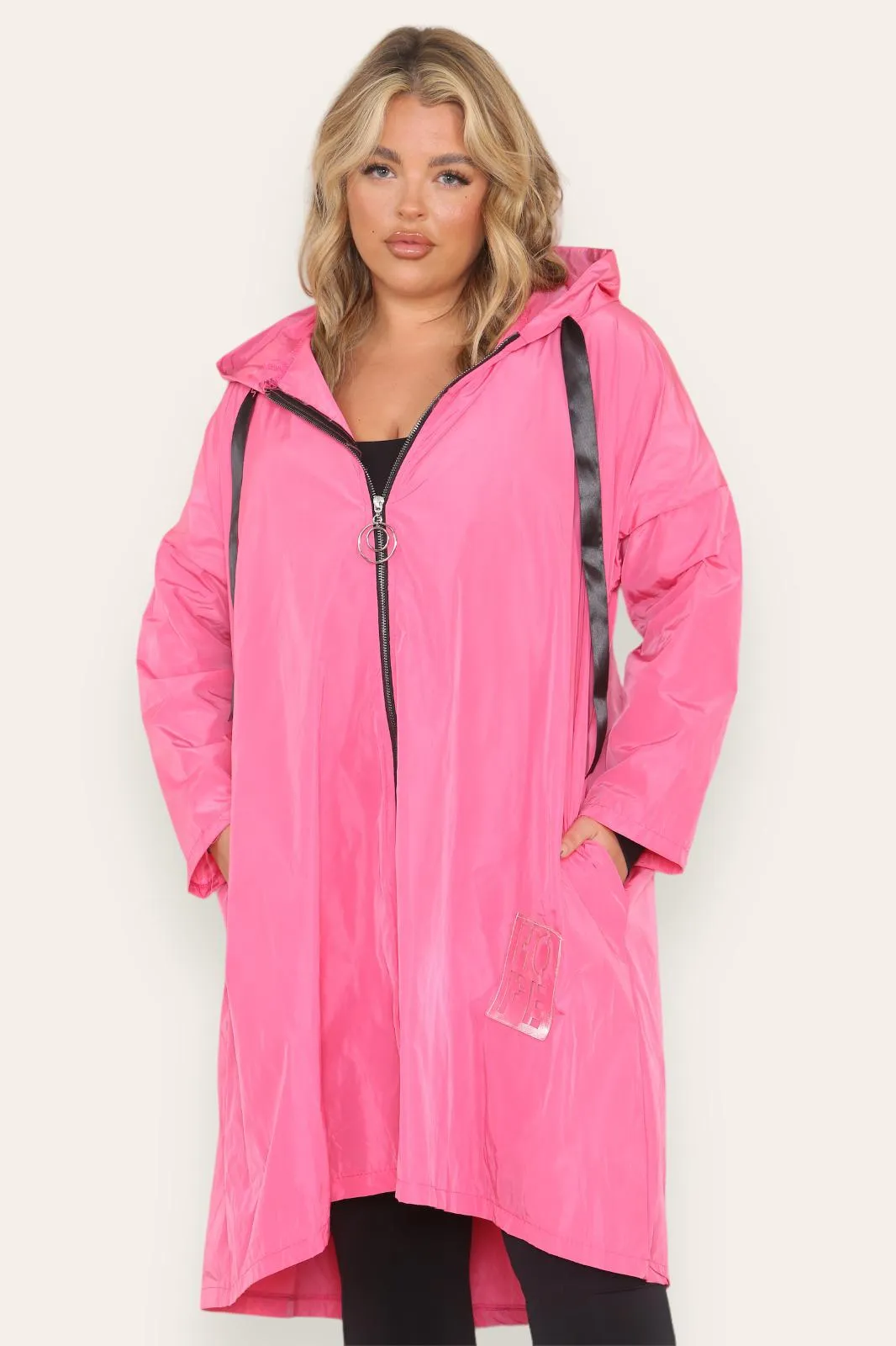 Oversized Hooded Rain Mac