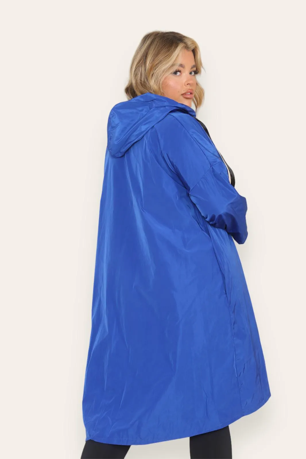 Oversized Hooded Rain Mac
