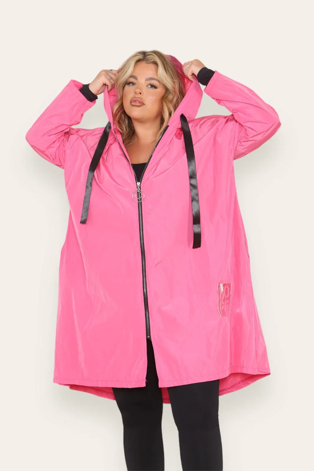 Oversized Hooded Rain Mac