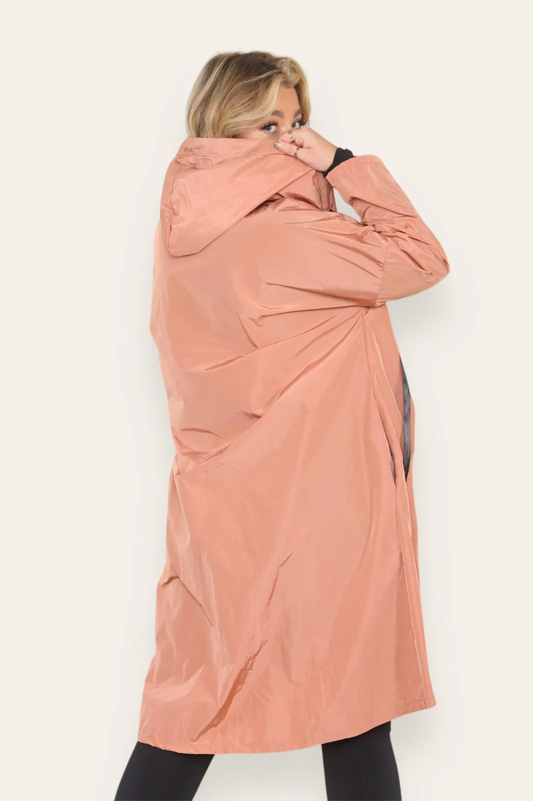 Oversized Hooded Rain Mac