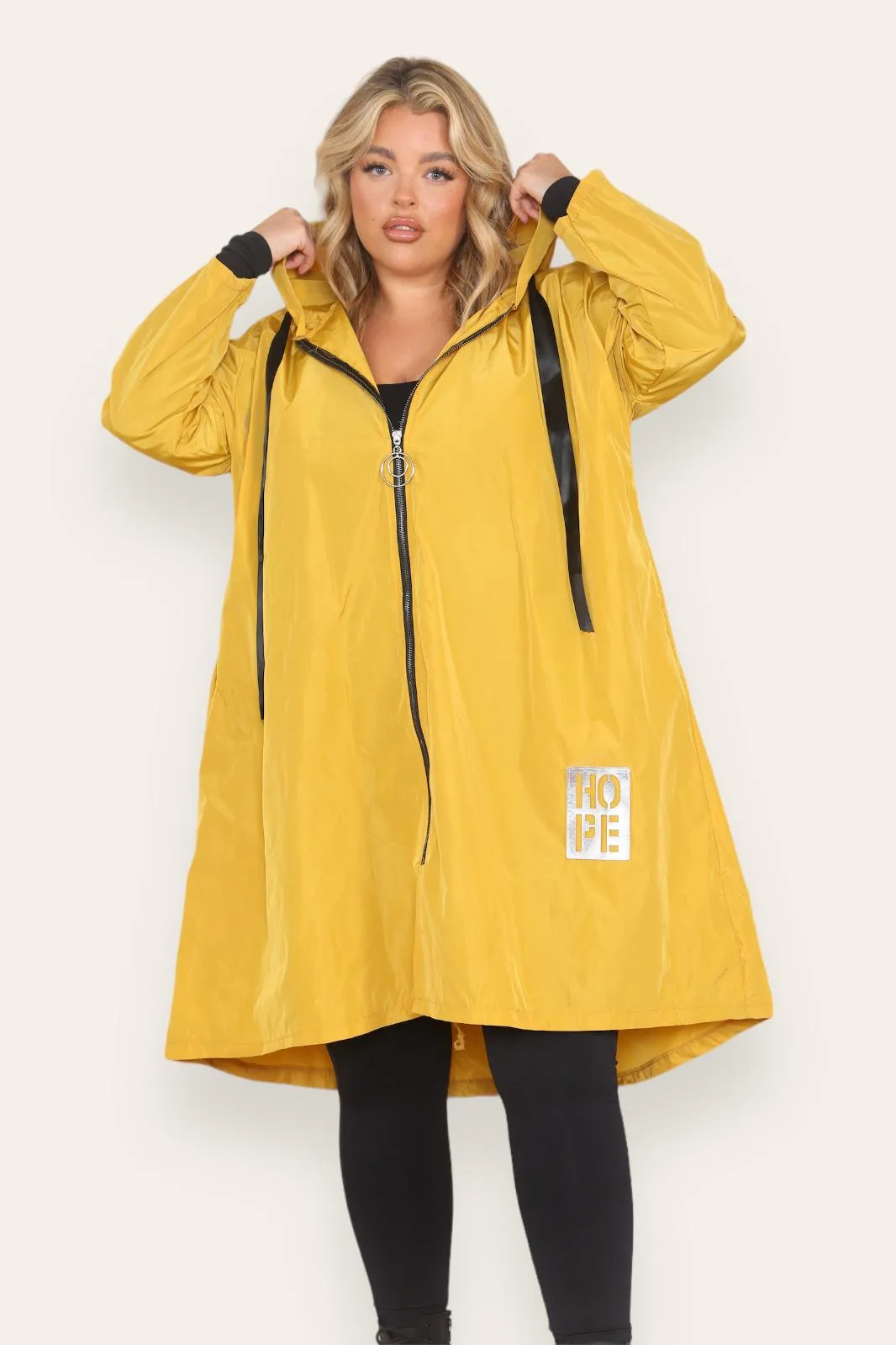 Oversized Hooded Rain Mac