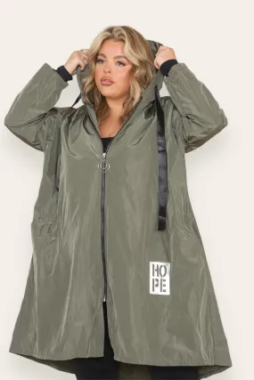 Oversized Hooded Rain Mac