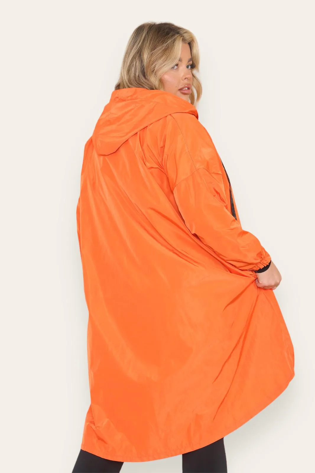 Oversized Hooded Rain Mac