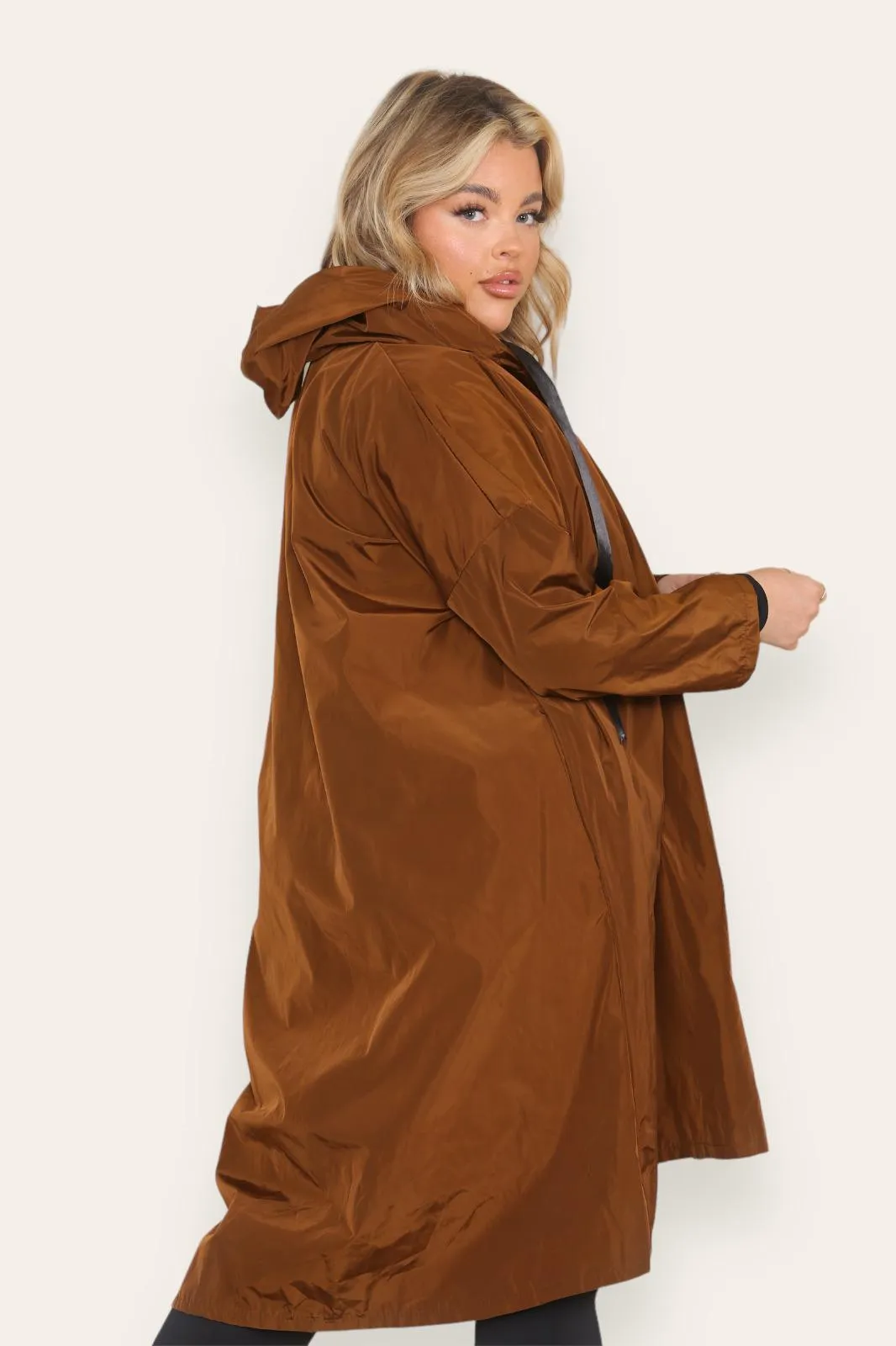 Oversized Hooded Rain Mac
