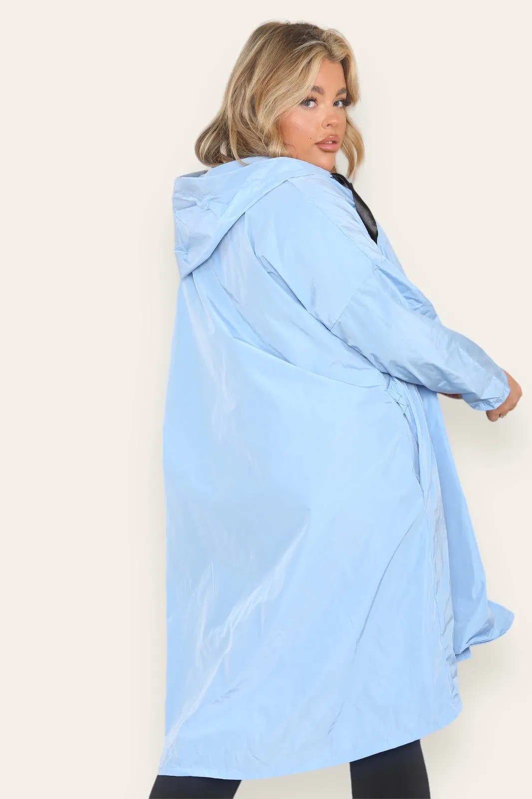 Oversized Hooded Rain Mac