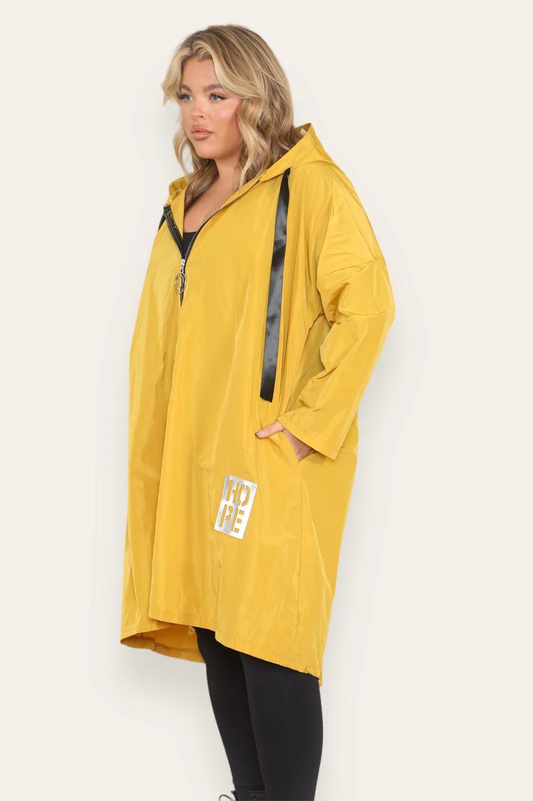 Oversized Hooded Rain Mac