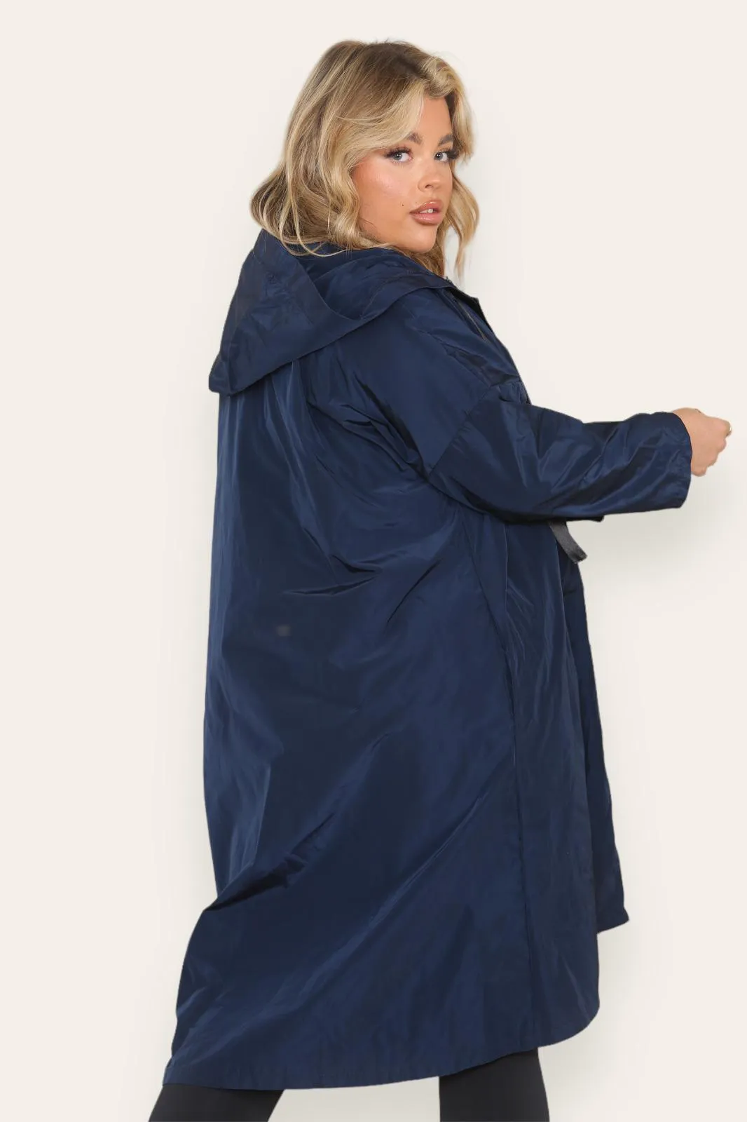 Oversized Hooded Rain Mac