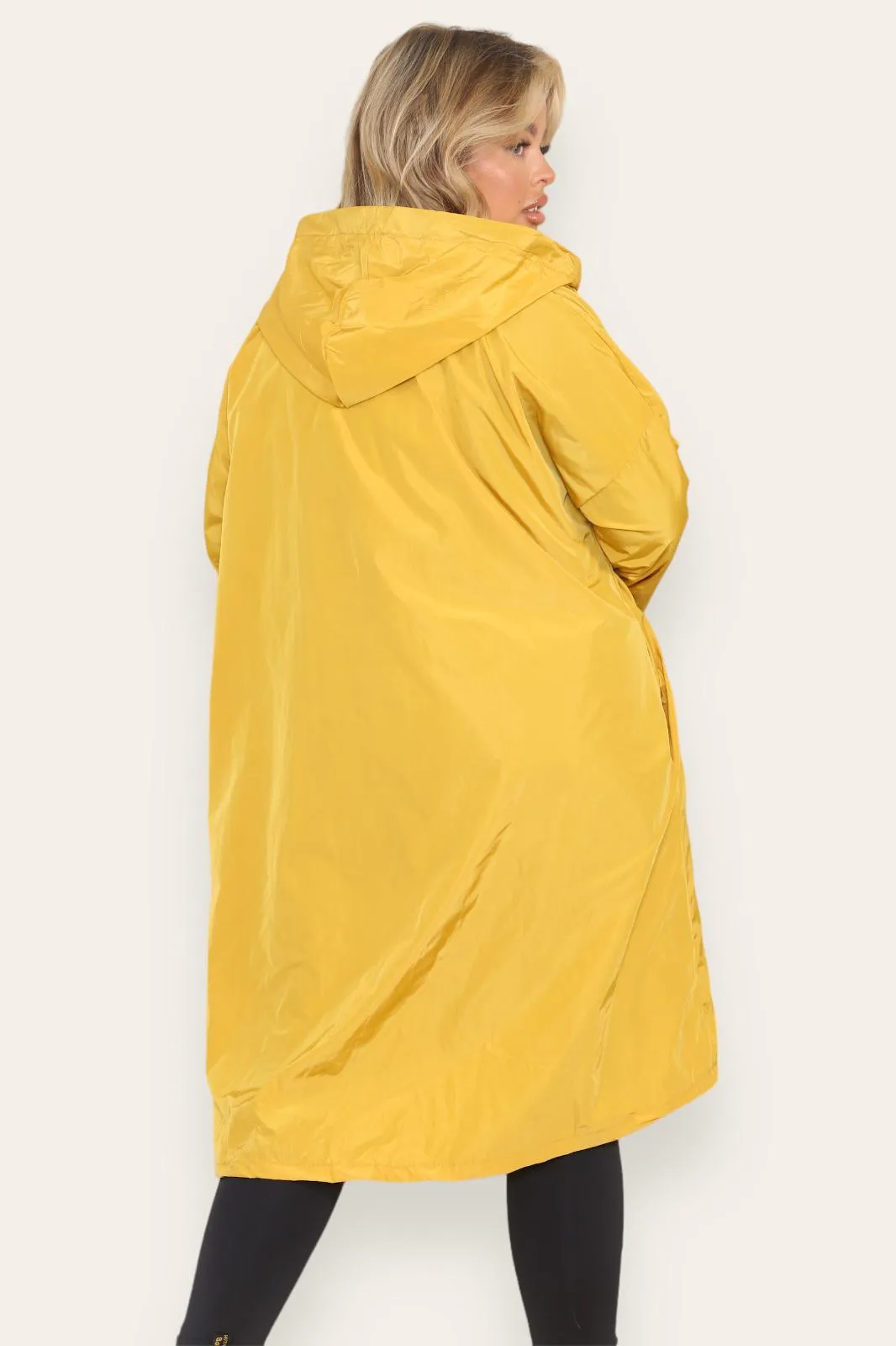 Oversized Hooded Rain Mac