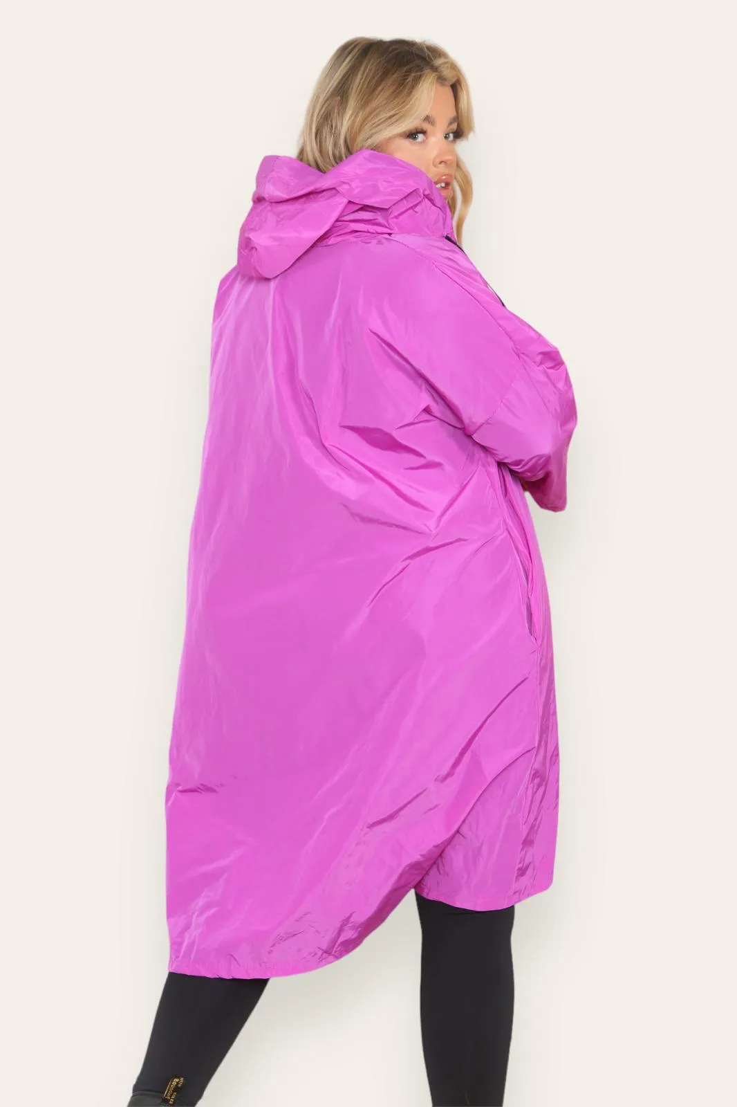 Oversized Hooded Rain Mac